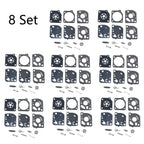 Set of 8 Carburetor Gasket Kit for Zama RB-52 C1Q-P22 C1Q-P24 C1Q-P18