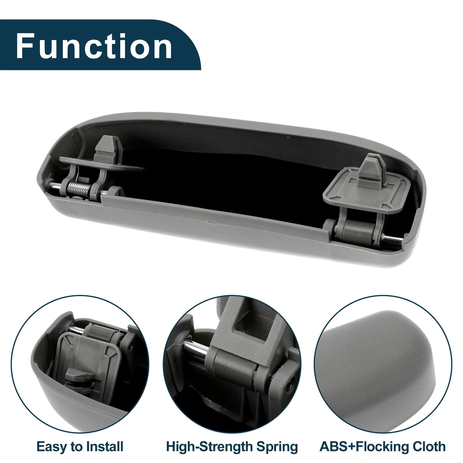 Sunglasses Case for Honda Accord (2018–2023) Eyeglasses Holder ABS Dark Grey