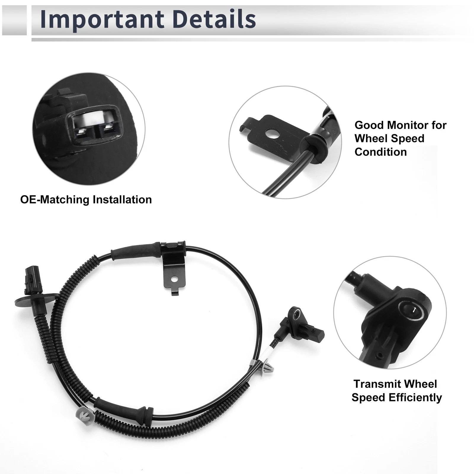 ABS Wheel Speed Sensor No. 956702B100 for Hyundai Santa Fe (2001–2006)