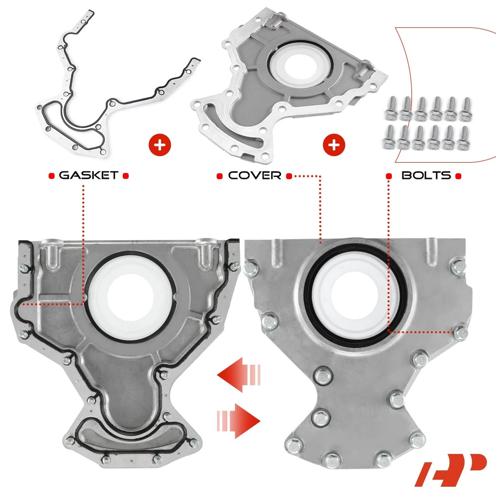 Rear Main Seal Kit for Chevy GMC 4.8L 5.3L 6.0L 6.2L (2000–2023)