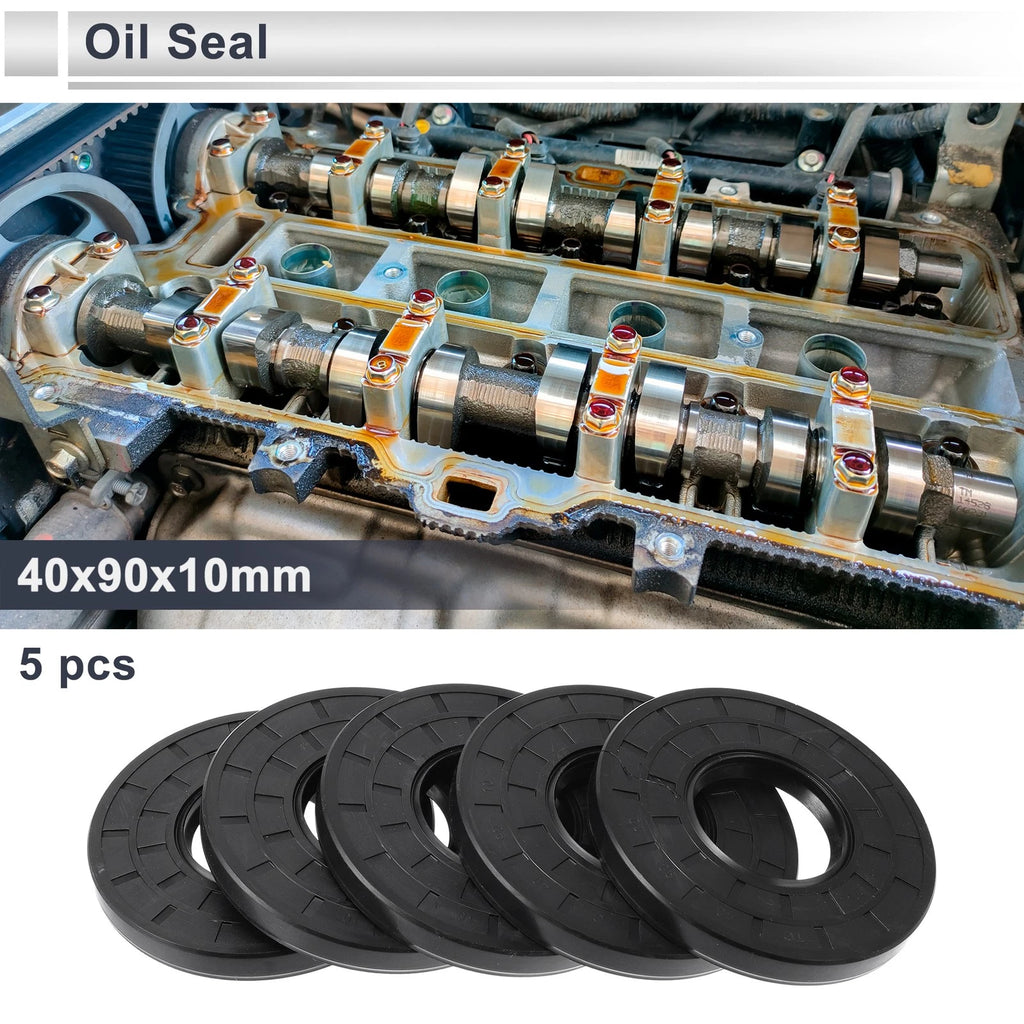 Set of 5 Oil Seal Rotary Shaft Seal Nitrile Rubber 40x90x10mm