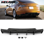 Carbon Fiber Rear Lip Bumper Diffuser for Tesla Model 3 (2017–2023)