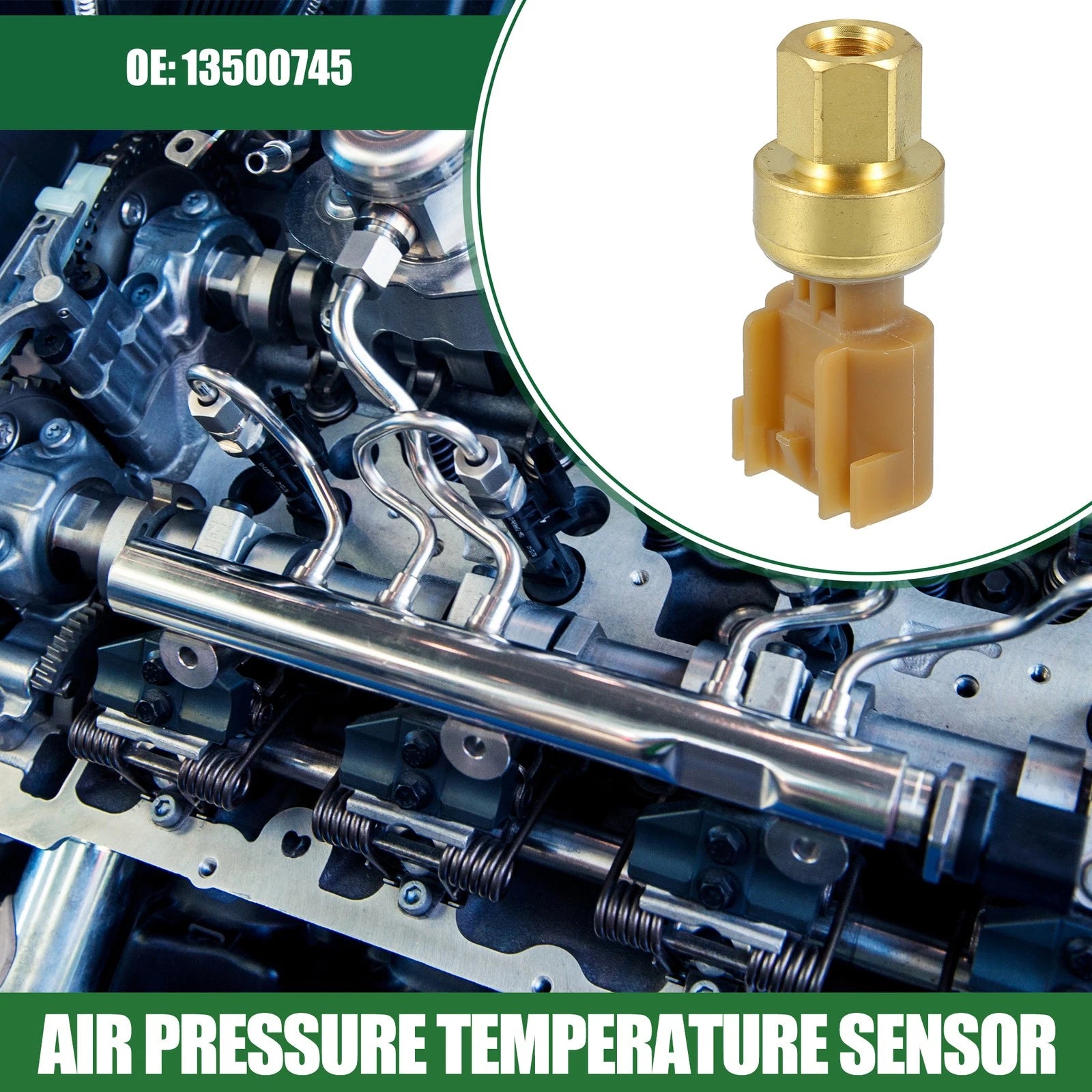 Air Pressure Temperature Sensor for Buick (Plastic Gold Tone Brown)