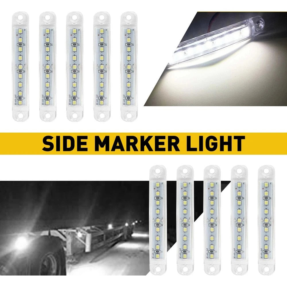 10pcs 9 LED Marker Lights for Trailer Truck Bus
