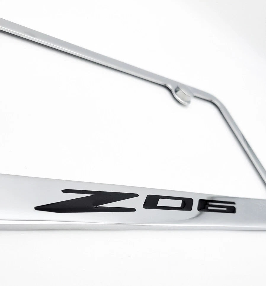 Chrome License Plate Frame Replacement for Chevrolet C8 Corvette Z06 (2020–2024)