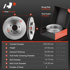 Brake Rotors & Ceramic Pads Set for Ford Escape (2001-2023)