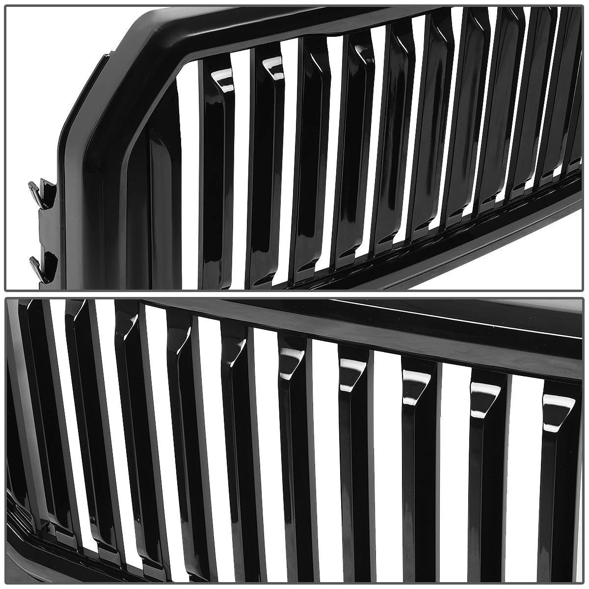 Front Bumper Upper Grille for Ford F150 (2015–2017) Badgeless Fence Style