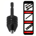 Aluminum Alloy Drill Chuck Adapter for (038mm, 1/4 Inch)