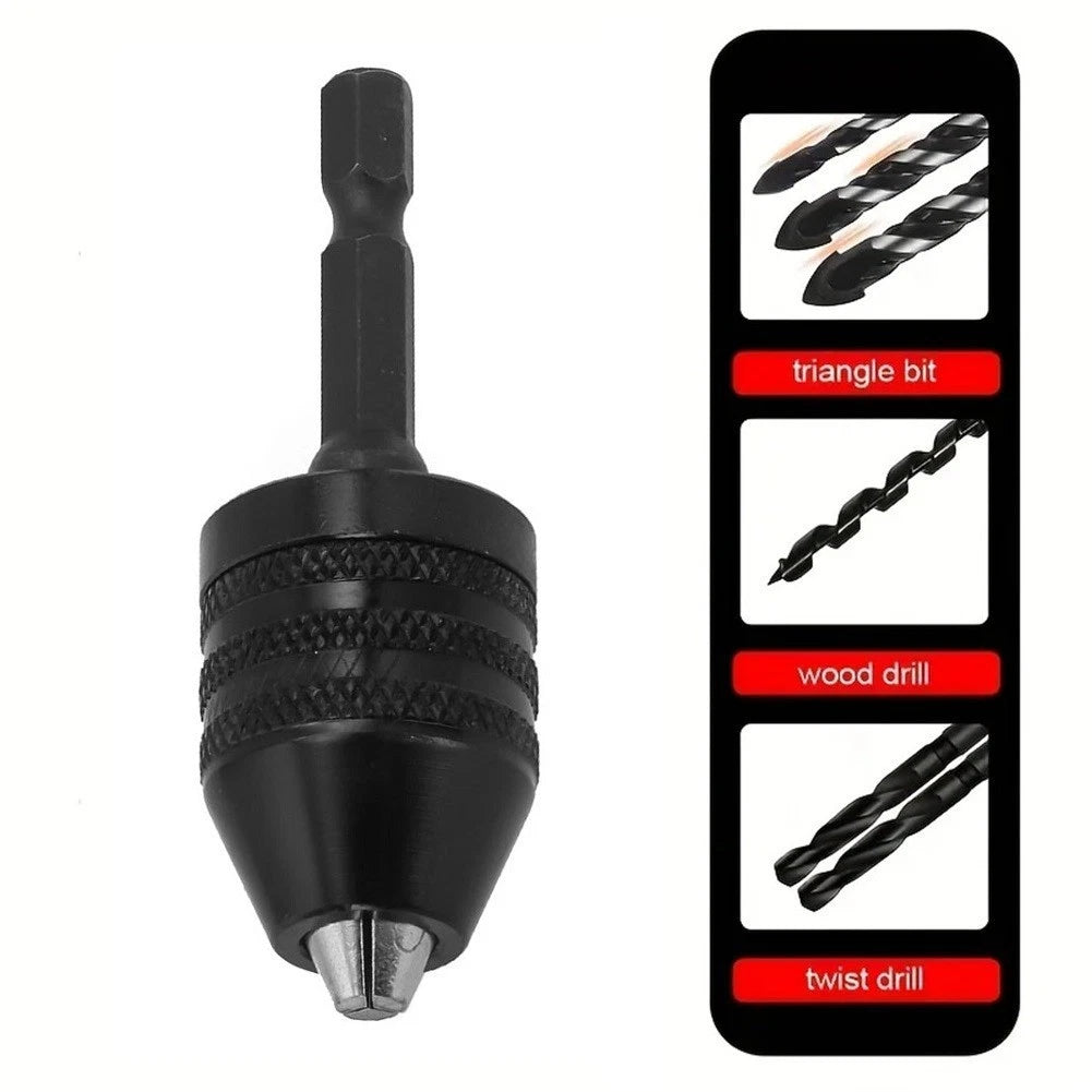 Aluminum Alloy Drill Chuck Adapter for (038mm, 1/4 Inch)