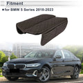 Center Console Cover with Storage Bag for BMW 5 Series (2018-2023) Deep Brown