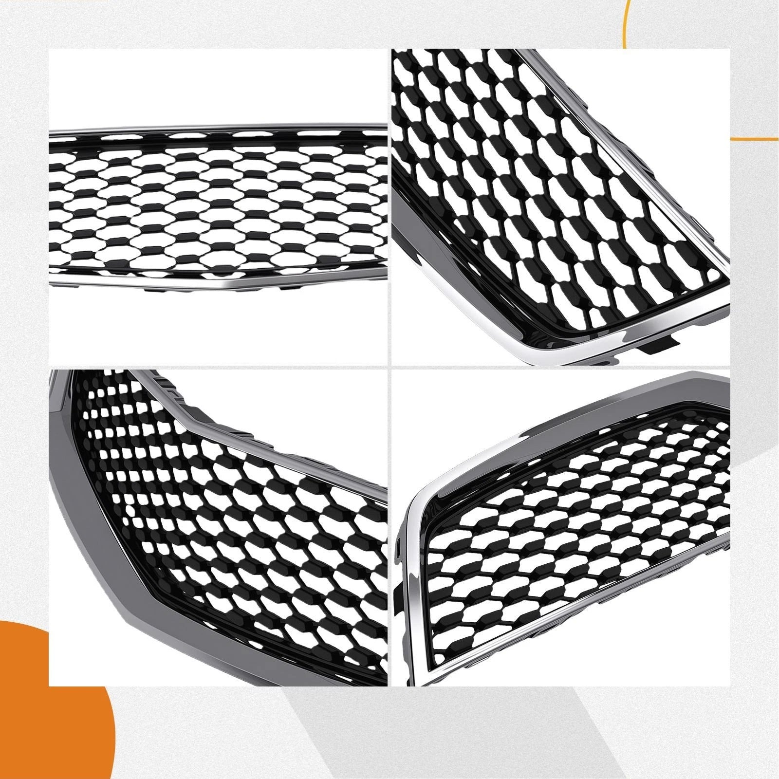 Bumper Lower Grille for Chevrolet Equinox (2010–2015) GM1200621 Chrome Black