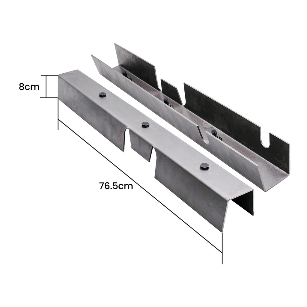 2X Steel Rust Repair Frame Center Skid Plates 30" for Jeep Wrangler YJ (1987–1995)