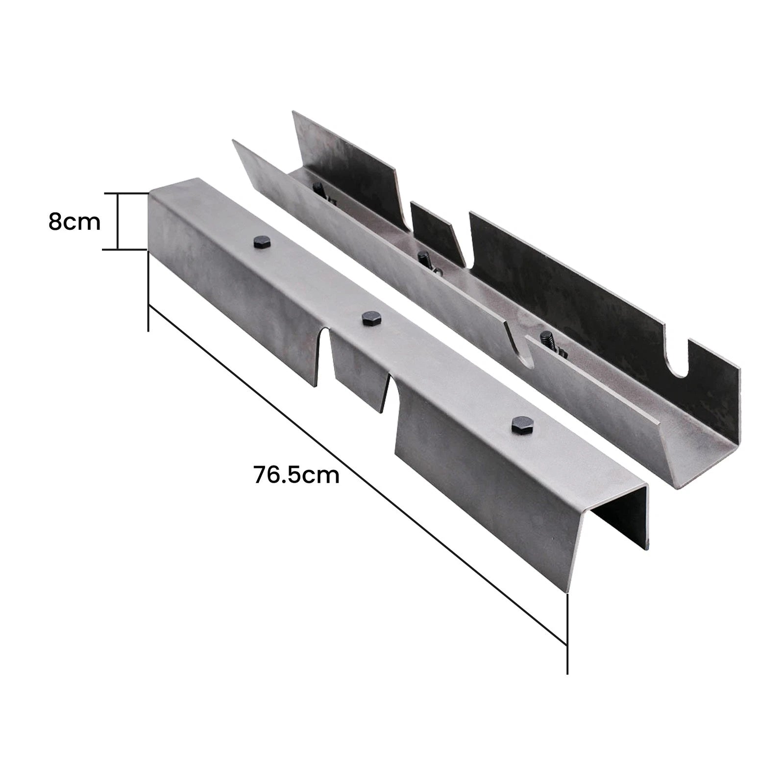 2X Steel Rust Repair Frame Center Skid Plates 30" for Jeep Wrangler YJ (1987–1995)