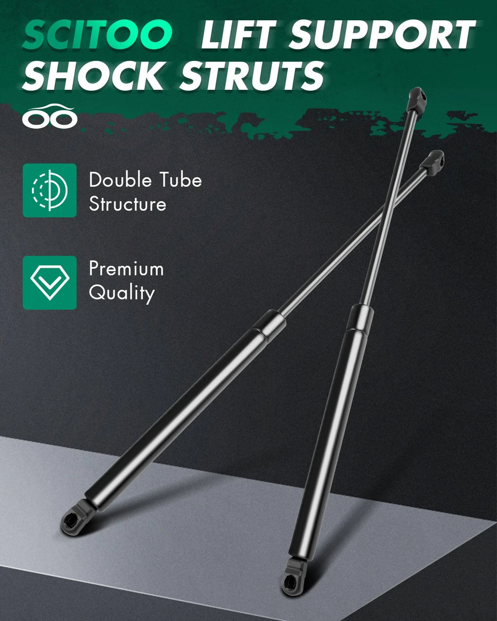 2X Rear Liftgate Lift Supports for Audi Q7 (2006–2015) 4L0827552C