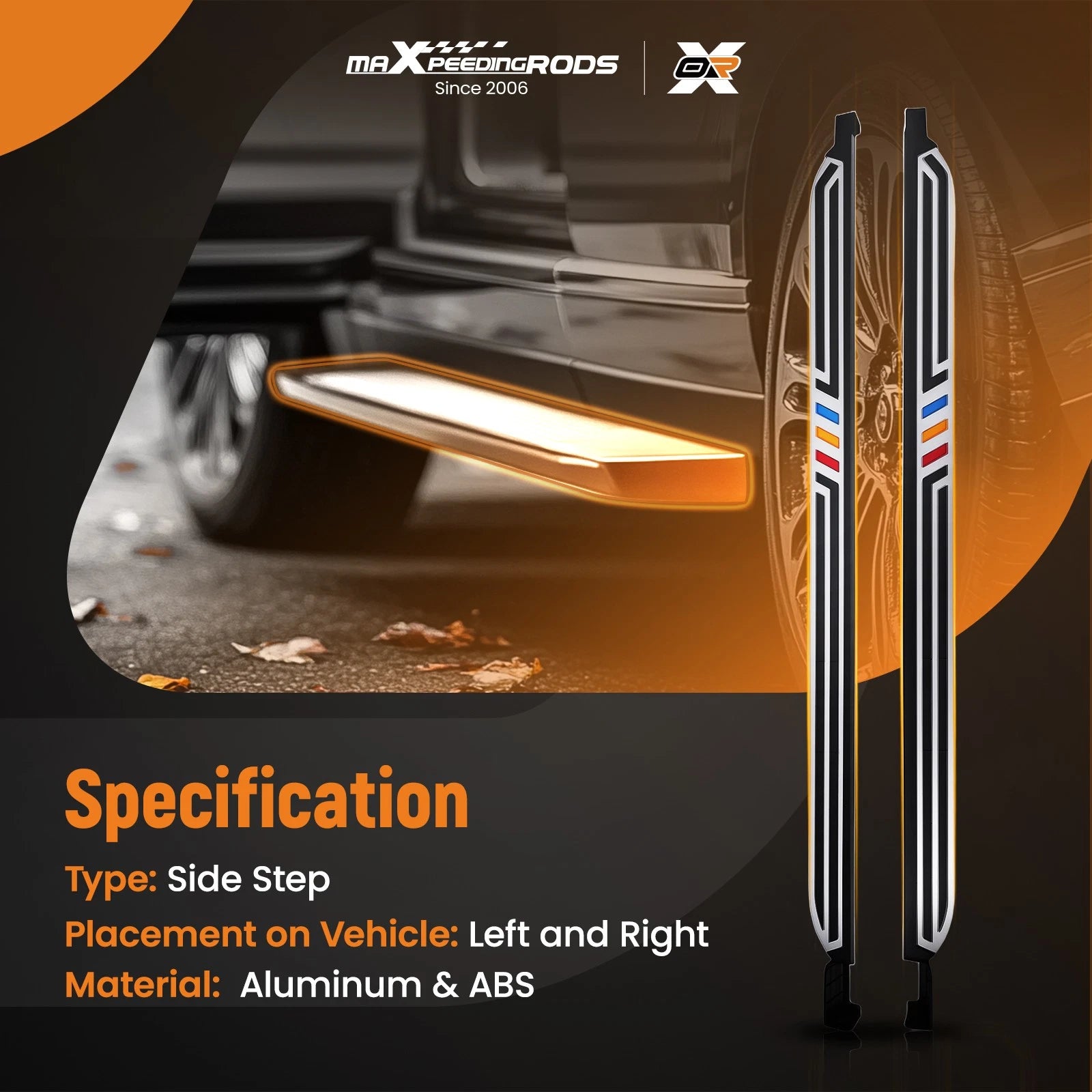 Side Step Running Board for VW Atlas (2018–2024) Non-slip Nerf Bars