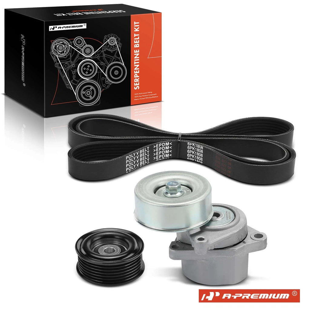 3X Serpentine Belt Drive Component Kit for Nissan Rogue (2014–2020)