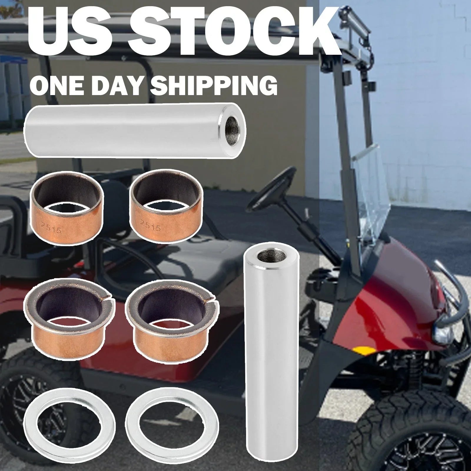 Spindle Bushings King Pin Tubes Kit EZGO RXV TXT/PDS (1996–2013)