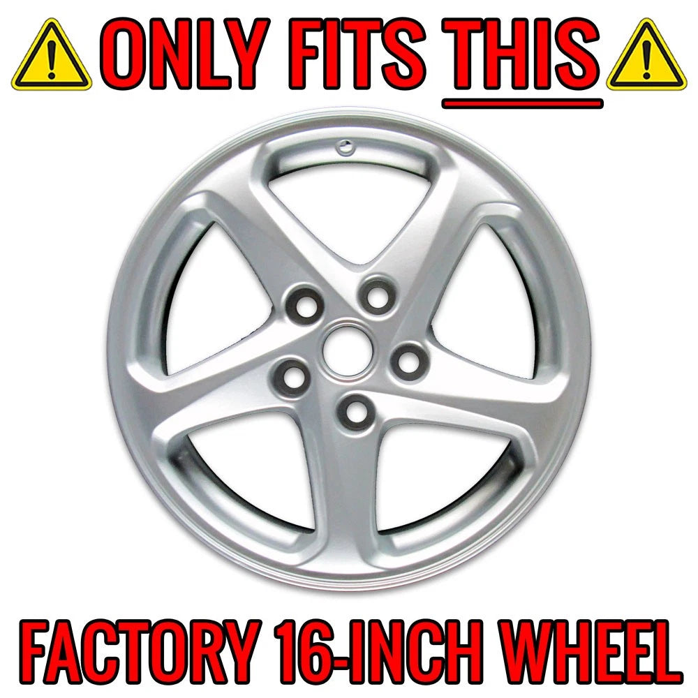 Wheel Skins Hub Caps 16 Inch Set for Chevy Malibu LS (2016–2018)