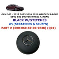 Driver Wheel Airbag for Mercedes-Benz S 500 580 (2021–2025) W/Stitches Black