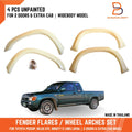 Unpainted Wheel Arches Fender Flares for Toyota Hilux Ute (88-96)
