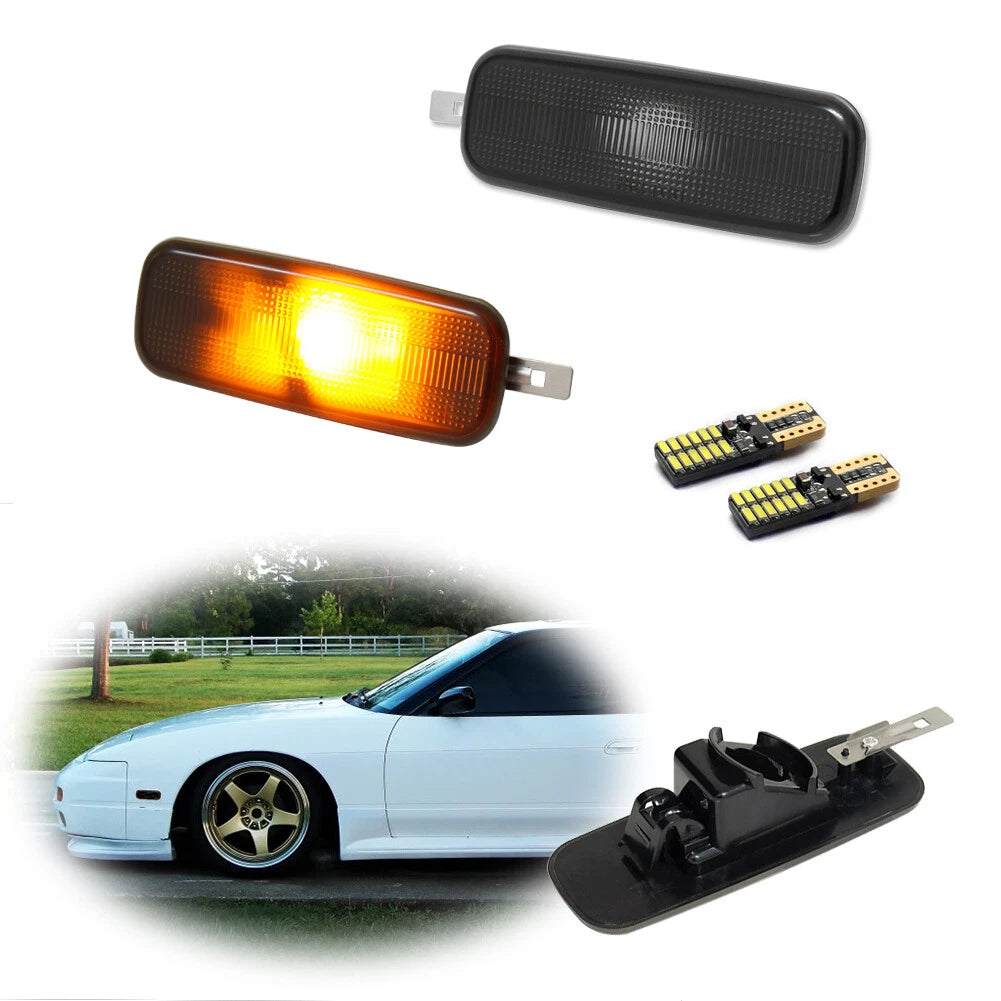 Set of 2 Front Side Marker Lights for Nissan 240SX (1989–1994)