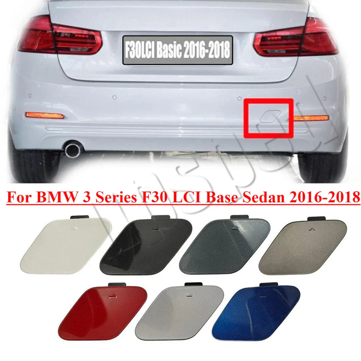 Rear Bumper Tow Hook Eye Cover Cap for BMW 3 Series (2016–2018)