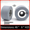 Rubber Edge Banding Press Wheel 48x8x25mm with Sealed Bearing