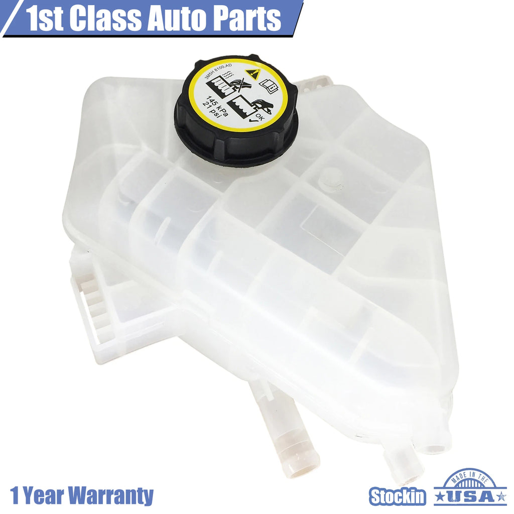 Radiator Overflow Bottle Tank with Cap for Ford Fiesta (2001–2003)