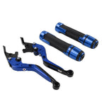 Blue Extendable Brake Clutch Levers Grips Set for Kawasaki Z1000 (2010-2023)