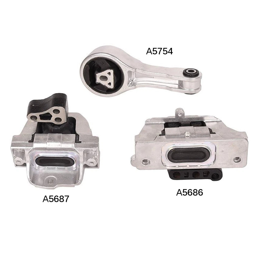 3Pcs Engine Motor & Transmission Mounts for Dodge Journey (2011-2017)