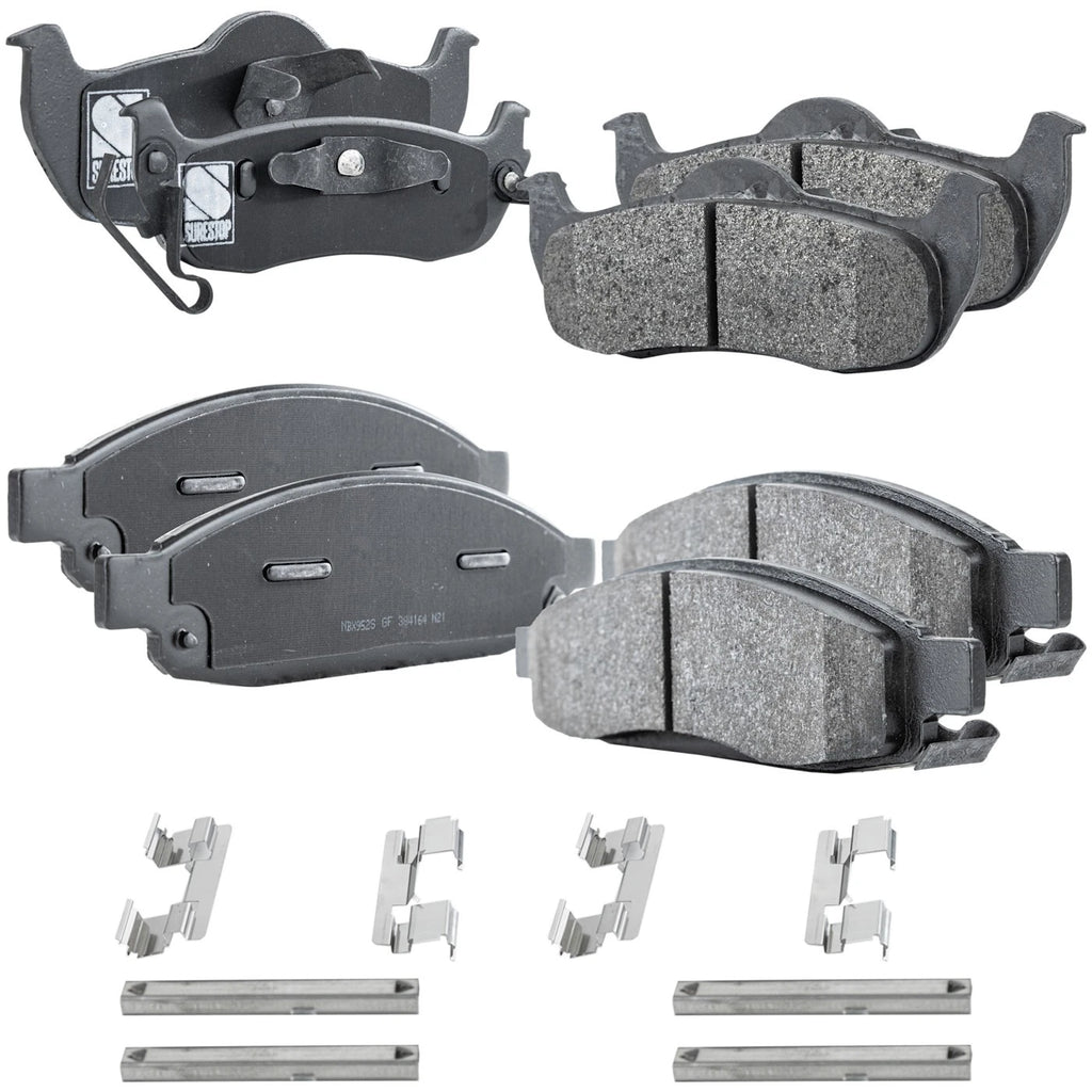 Set of 4 Semi-Metallic Brake Pads for Nissan Titan (2004–2007)