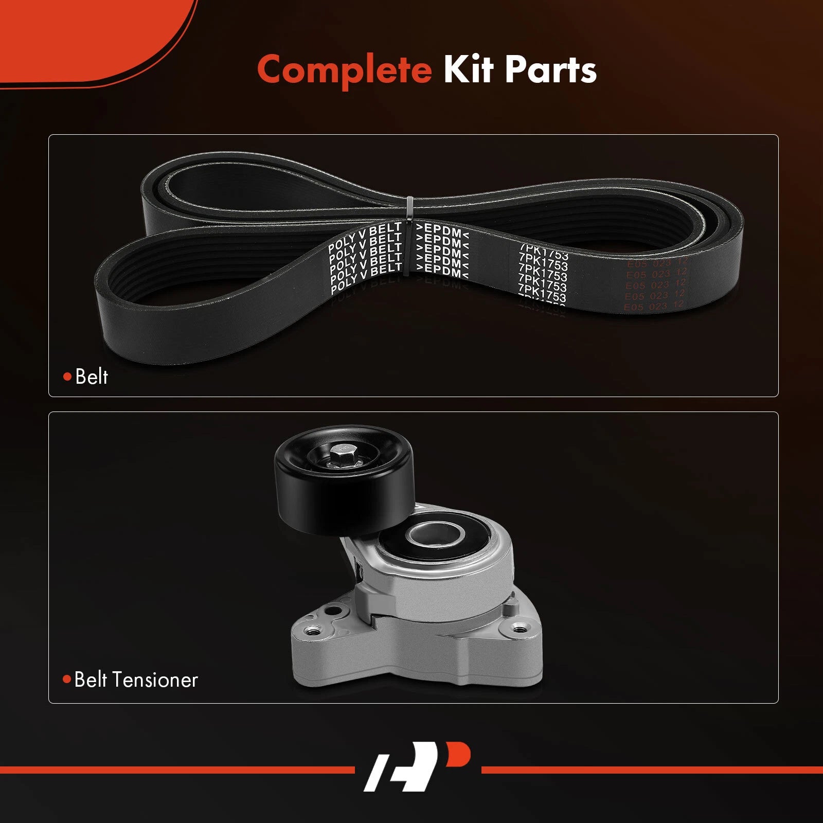 2X Serpentine Belt Drive Component Kit for Honda CR-V (2007–2011) Acura TSX (2009–2014)