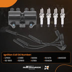 Ignition Coil & Spark Plug Wire Set for Chevrolet Aveo 1.6L (2004–2008)