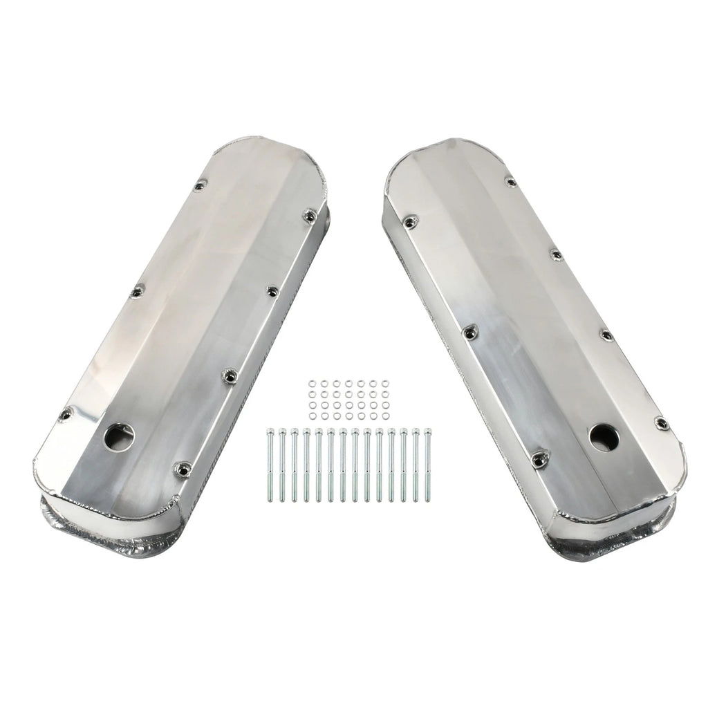 BBC Valve Covers for Chevy 396 427 454 (Fabricated Polished Aluminum)