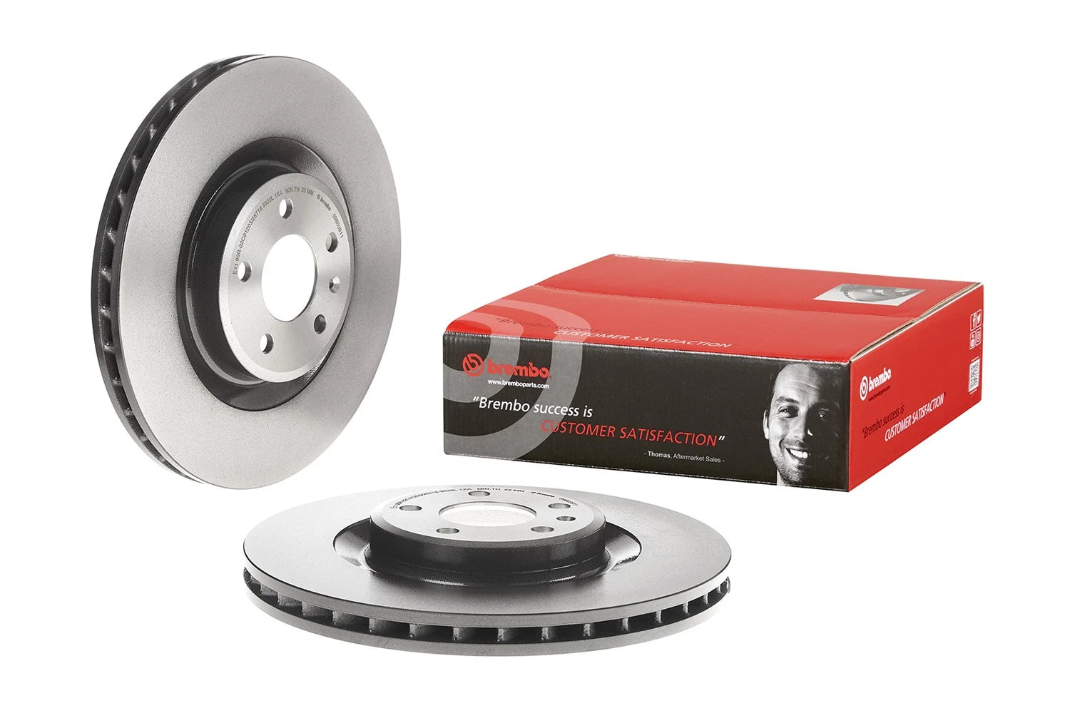 Brembo 345mm Coated Vented Disc Brake Rotor for Audi S4 S5 (2010–2016)