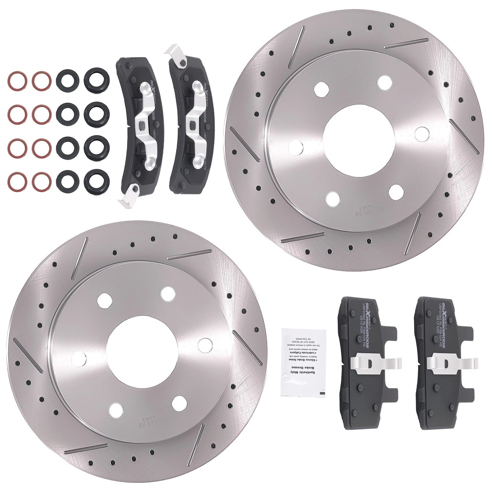 Front Brake Rotors and Pads Kit for GMC/Chevrolet K1500 Suburban (1992–1999)