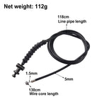 Brake Cable Brake Line Set for Electric Scooter (Steel, Black)