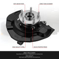Front Right Loaded Wheel Bearing Knuckle Assembly for Toyota Sienna (2004–2010)