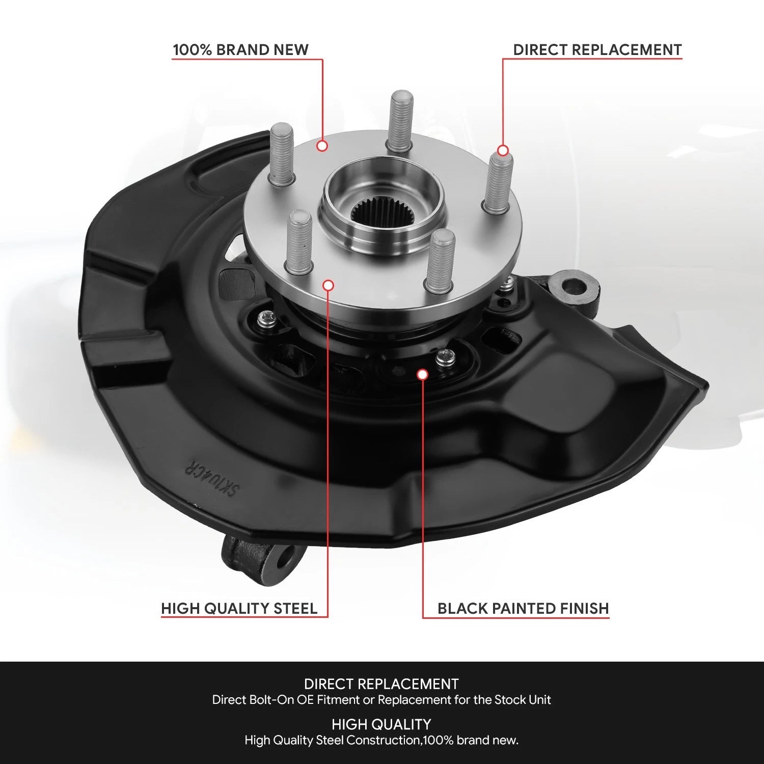 Front Right Loaded Wheel Bearing Knuckle Assembly for Toyota Sienna (2004–2010)