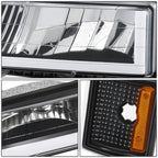 LED Headlight + Signal + Amber Corner Lamp for GMC C/K 1500-3500 (1994–2000)