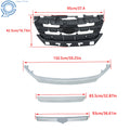 Set of 4 Front Upper Bumper Grille + Chrome Trim for Ford Fusion (2010–2012)