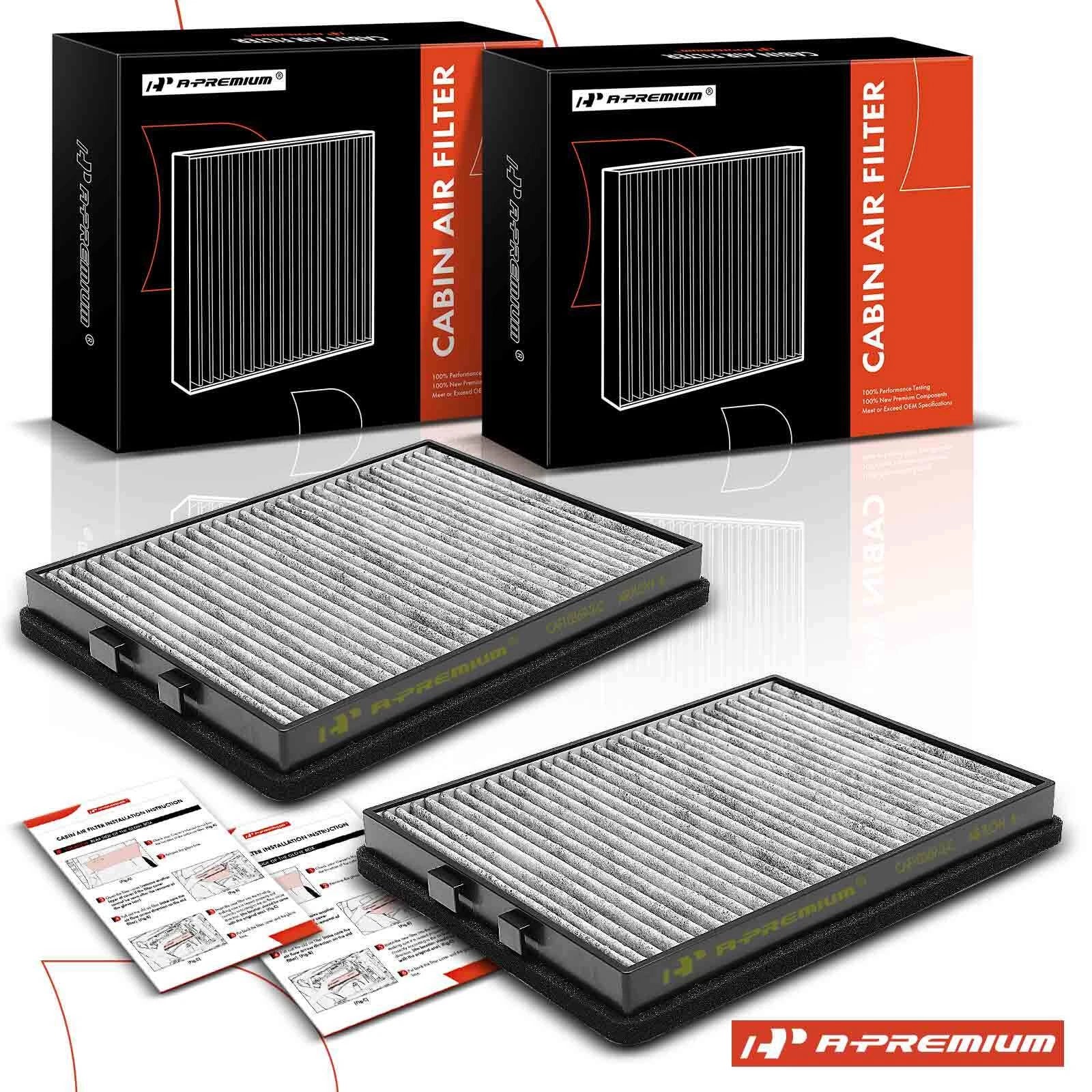 2X Activated Carbon Cabin Air Filter for BMW 525i 530i 528i (2001–2003)