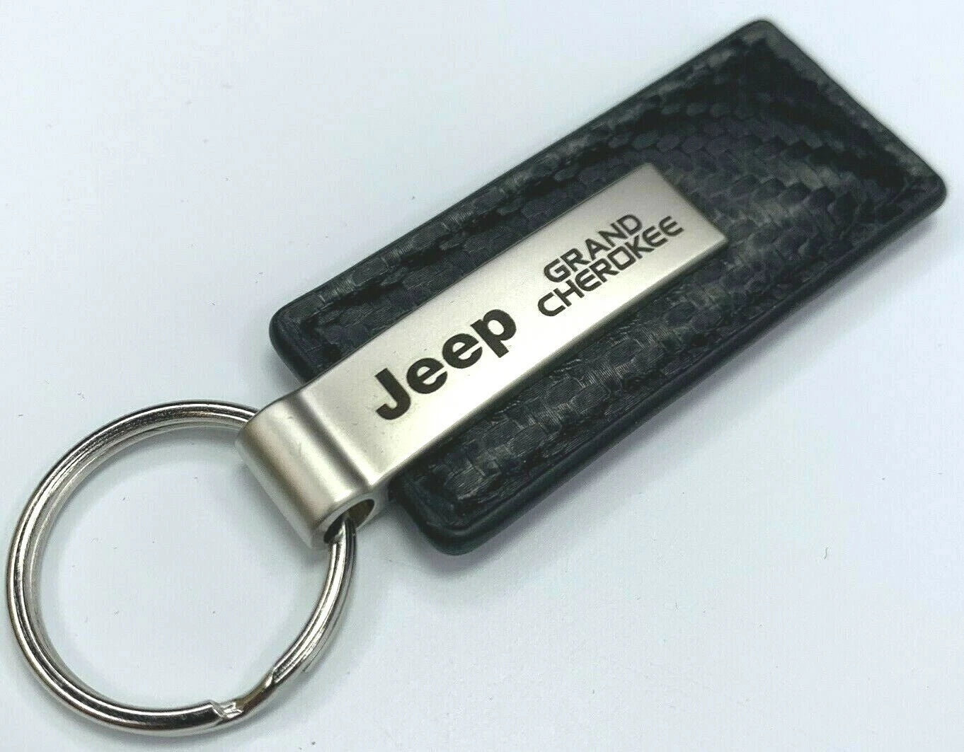 Automotive Gold Key Chain for Jeep Grand Cherokee (Carbon Fiber Black Leather) (2020–2023)