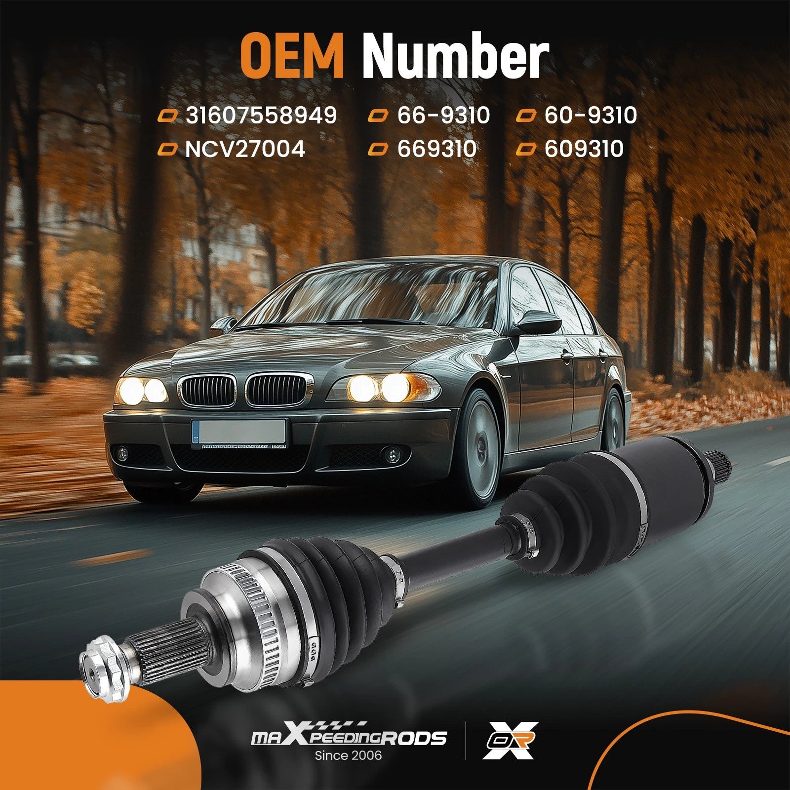 CV Axle Shaft for BMW 328xi 335i 328i E90 E91 E92 (2007-2013)