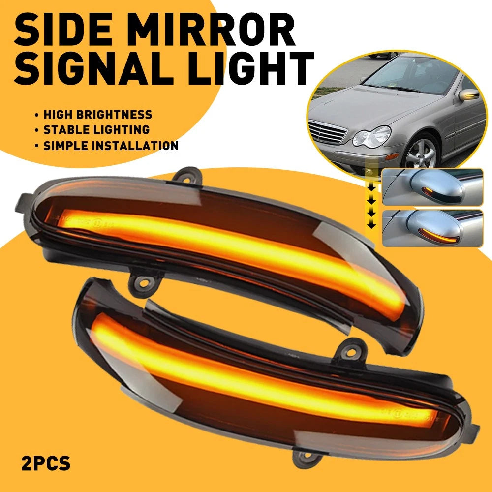 Side Mirror Turn Signal Light for Mercedes Benz (2000–2007) A2038201621 Waterproof