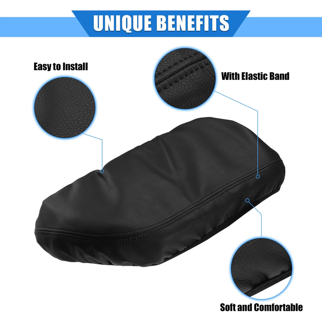 Center Console Pad for Toyota Camry (2018–2022) - Black Faux Leather