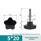 M5 Thread Clamping Knob for Five Star Head Thumb Screw (25x5x45mm)