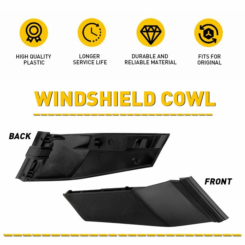 Pair Windshield Wiper Side Cowl Extension Cover for Toyota Corolla (2014-2019)