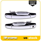 Set of 2 Chrome Exterior Door Handles for Chevy Pickup Truck