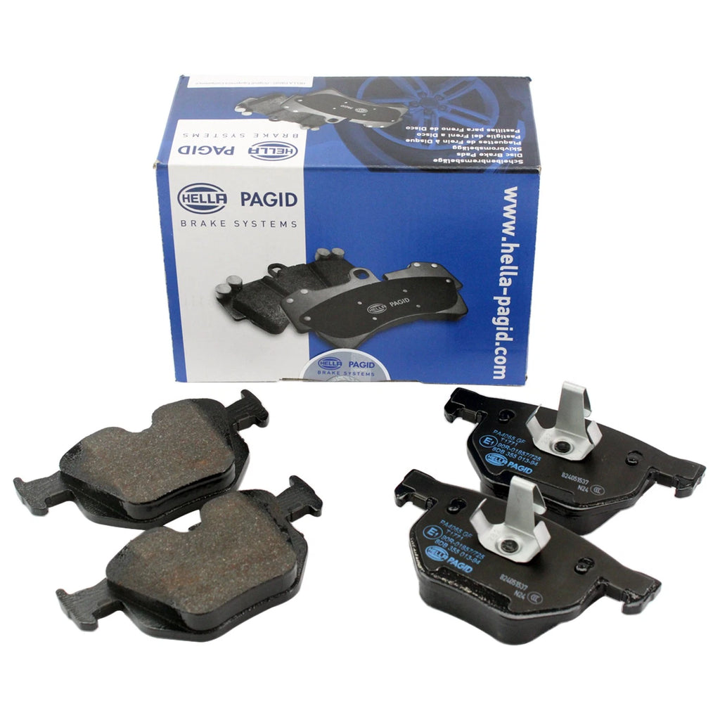 Set of 4 Hella Rear Low-Metallic Brake Pads for BMW E60 E70 E71 E72 (2007–2013)
